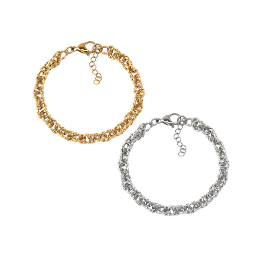 CLOE II | Pulseira em malha entrançada em Aço Inoxidável