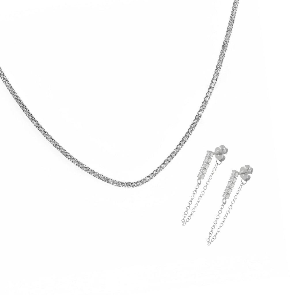 CONJUNTO | Brincos LILA II + MINI RIVIERA em Aço Inoxidável