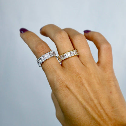 CRYSTAL II | Ring in Stainless Steel and Zirconia