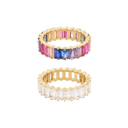 CRISTAL II | Anillo en Acero y Circonitas