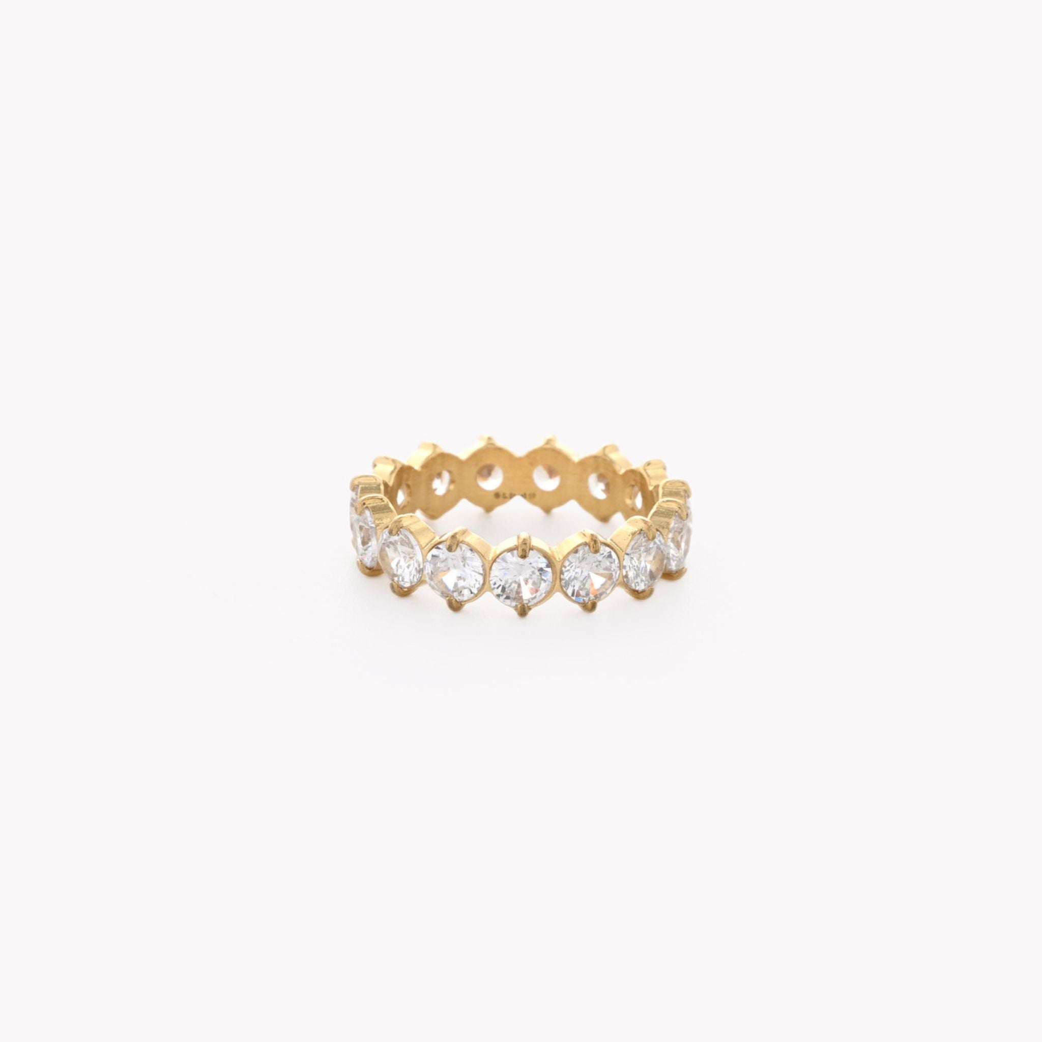 CRYSTAL IV | Anel em Aço Inoxidável com Zircônias