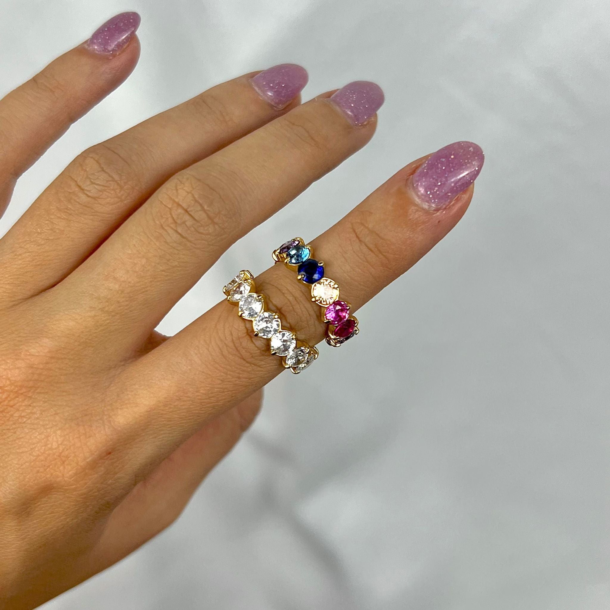 CRYSTAL IV | Anel em Aço Inoxidável com Zircônias