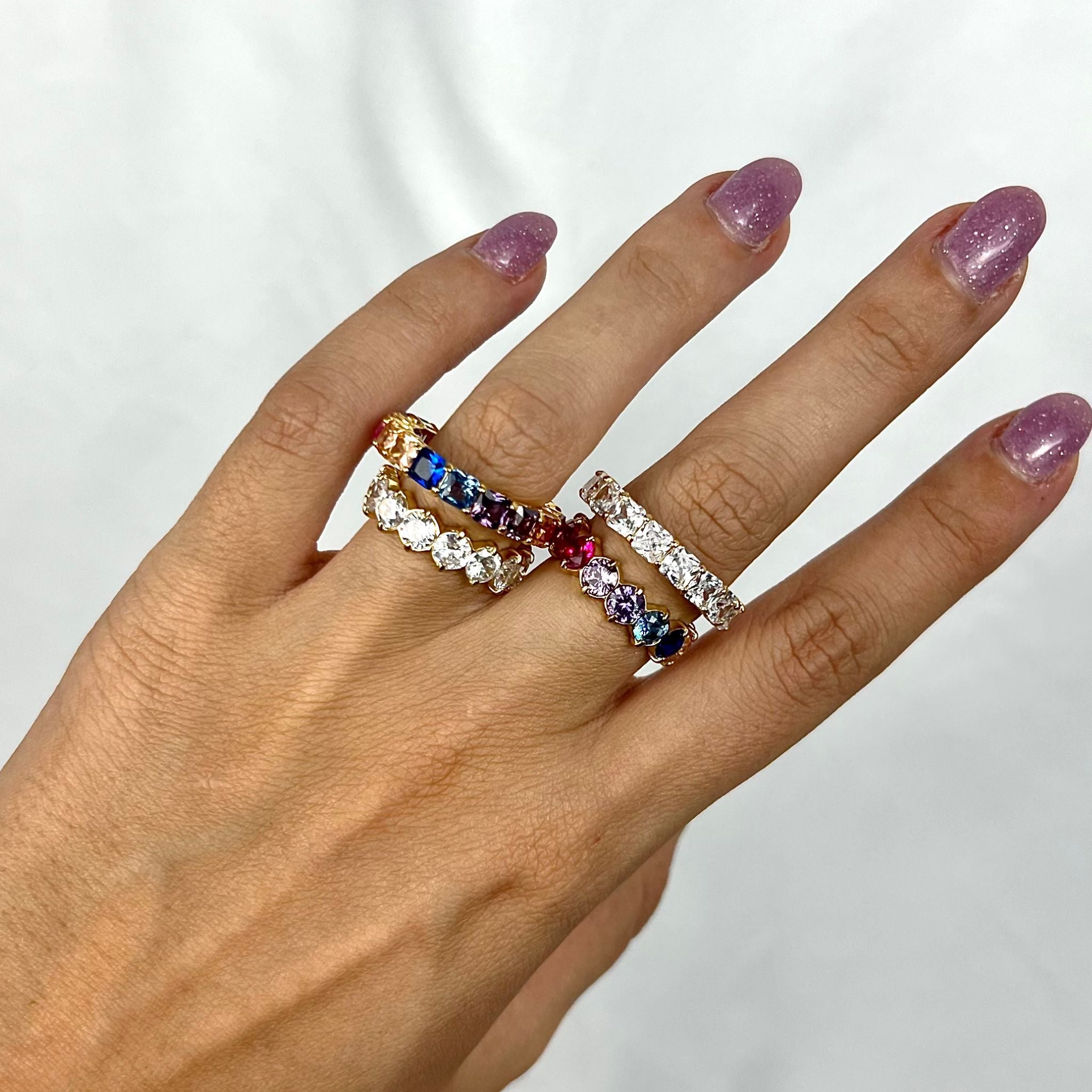 CRYSTAL IV | Anel em Aço Inoxidável com Zircônias