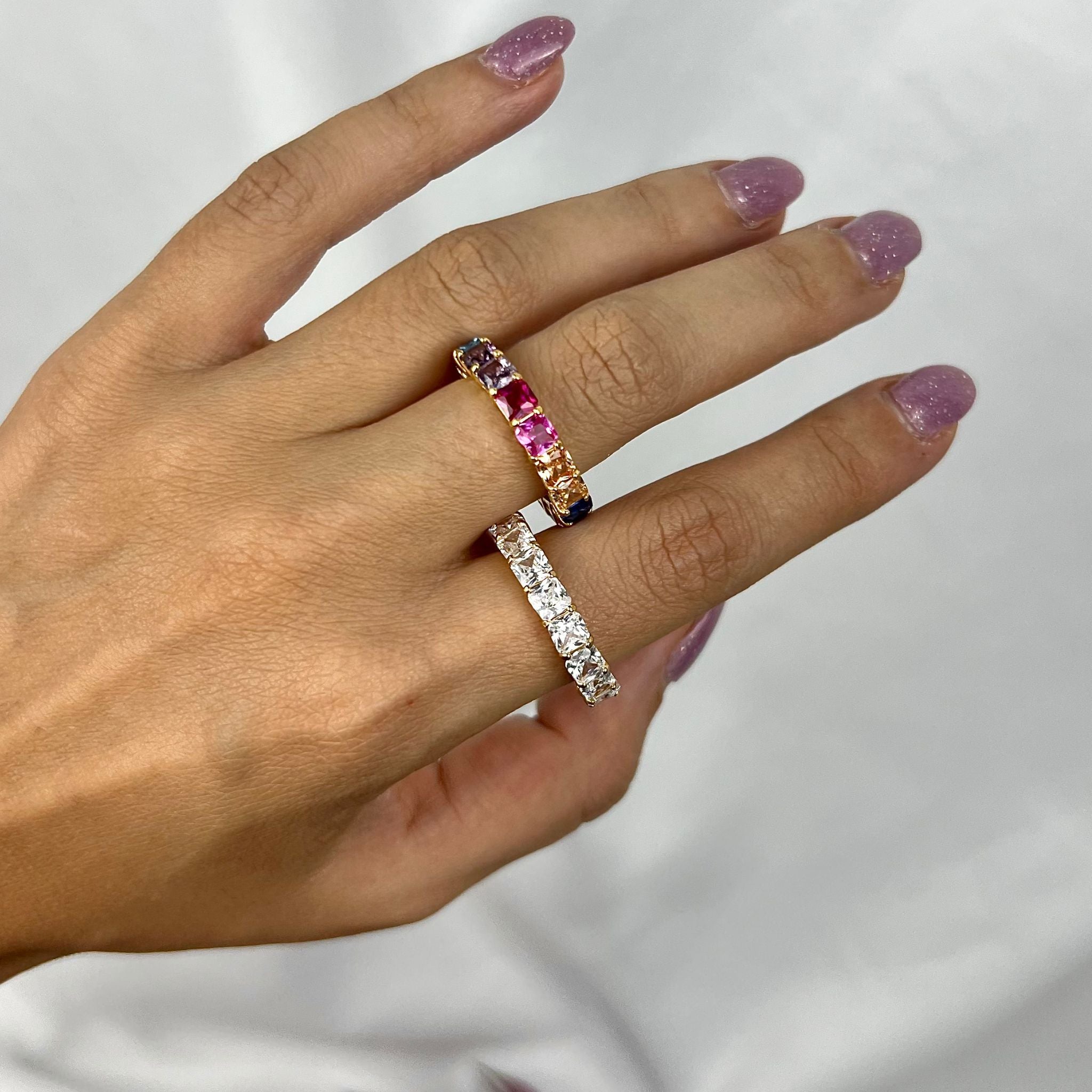 CRYSTAL IV | Anel em Aço Inoxidável com Zircônias