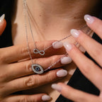 EVIL EYE | Colar com Olho Turco em Zircônias e Aço Inoxidável