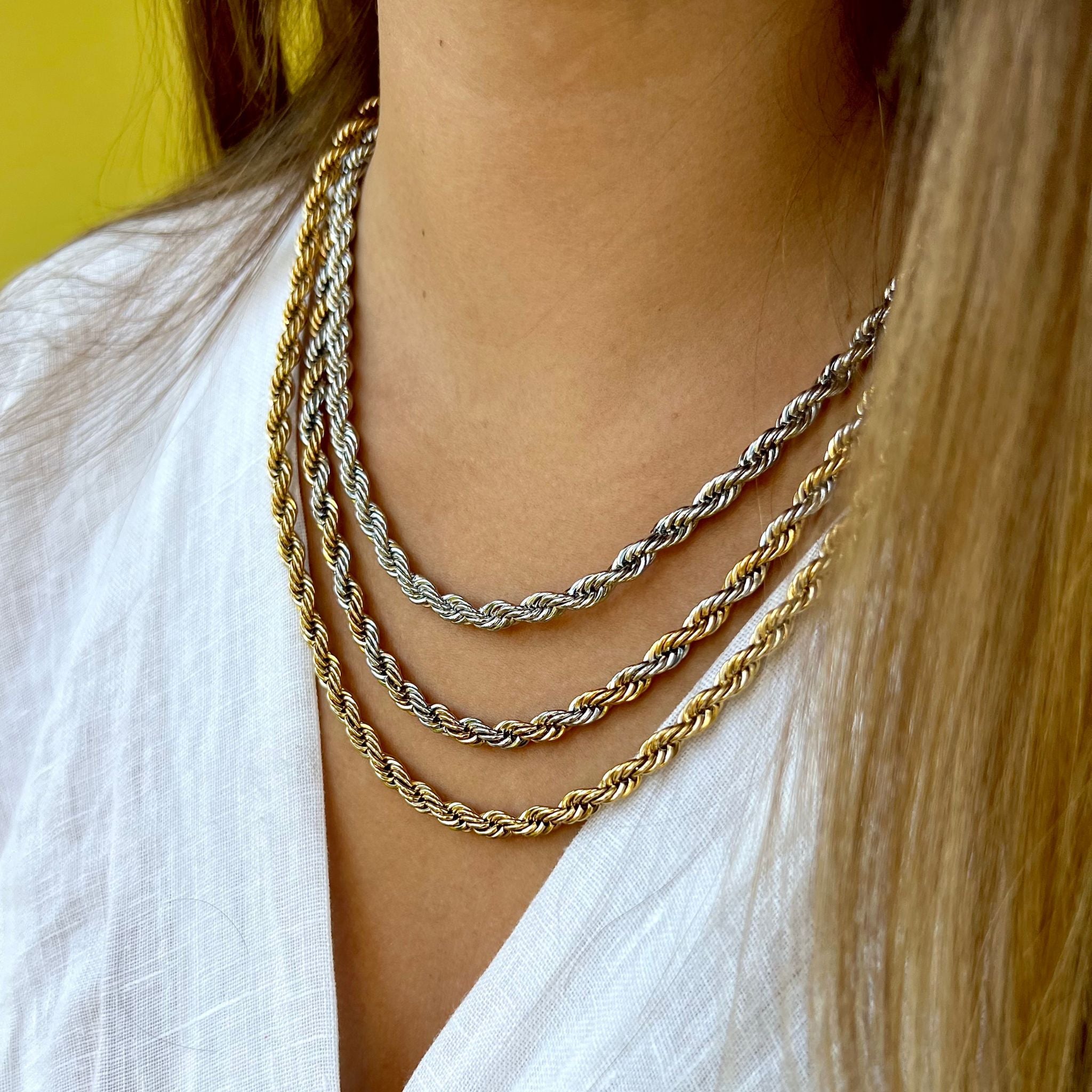 STELLA I | Colar em malha torcida de 5mm em Aço