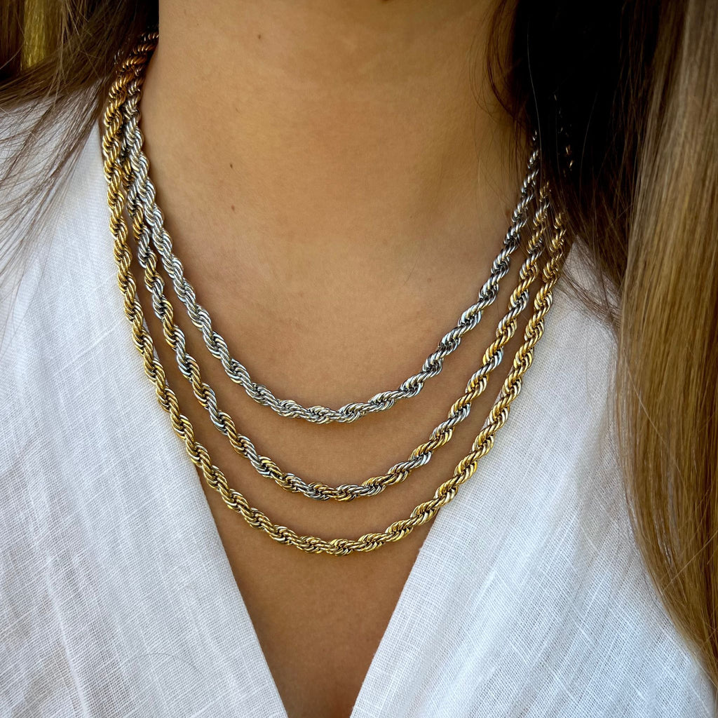 STELLA I | Colar em malha torcida de 5mm em Aço