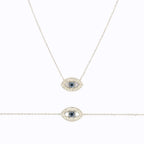 CONJUNTO | Colar + Pulseira  EVIL EYE (Aço Inoxidável)