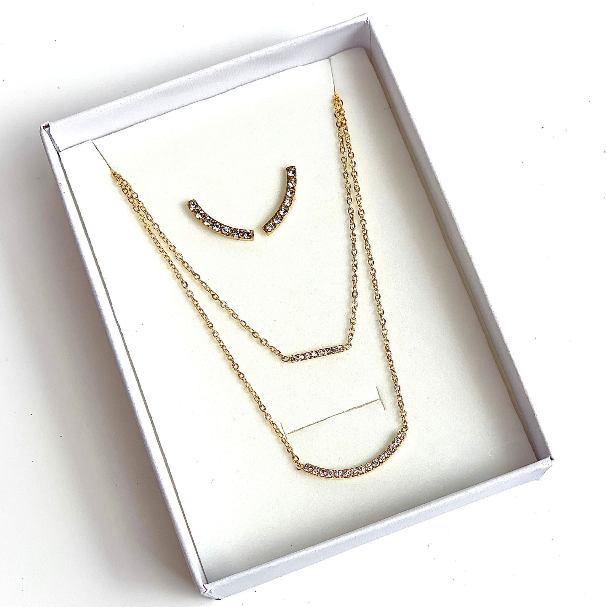 CONJUNTO | Colar Delizia + Brincos Vivid II (Aço Inox)