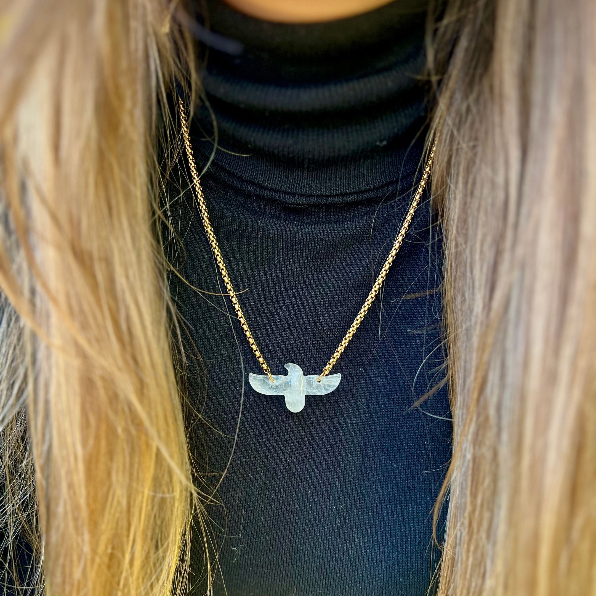 EAGLE | Colar em Aço Inox com Espírito Santo em Acrílico (Várias Cores)