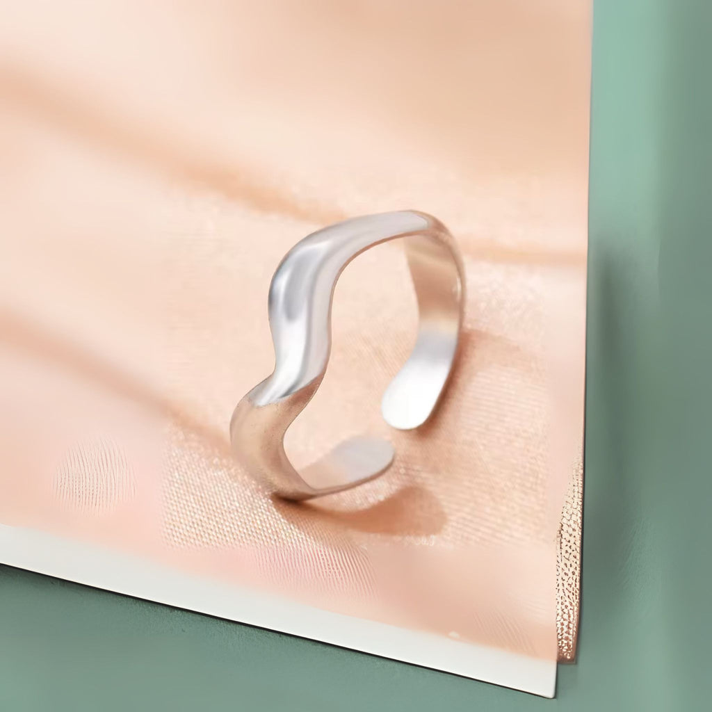 EMBER | Anel Básico em Aço Inoxidável Dourado Ajustável