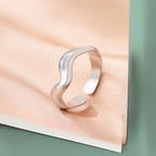 EMBER | Anel Básico em Aço Inoxidável Dourado Ajustável