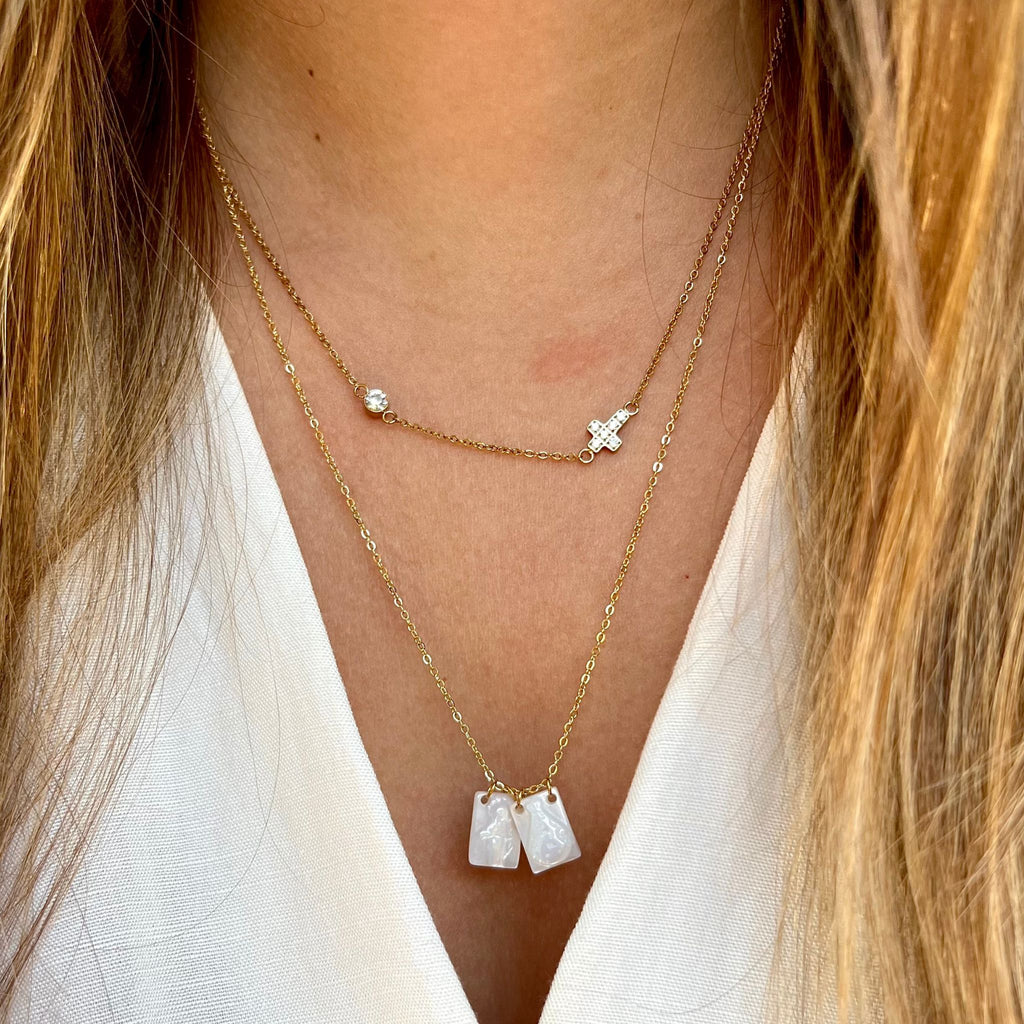 ESMERALDA I | Colar tipo Escapulário em Aço Inoxidável