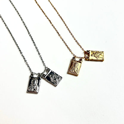 ESMERALDA | Colar Tipo Escapulário em Aço Inoxidável