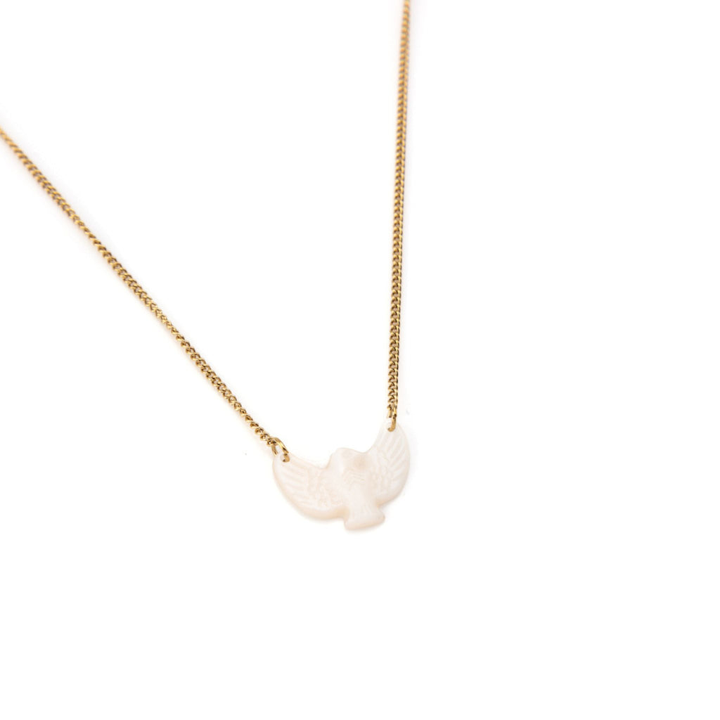 ESPÍRITO SANTO II | Colar com Espírito Santo em Acrílico em Aço Inox