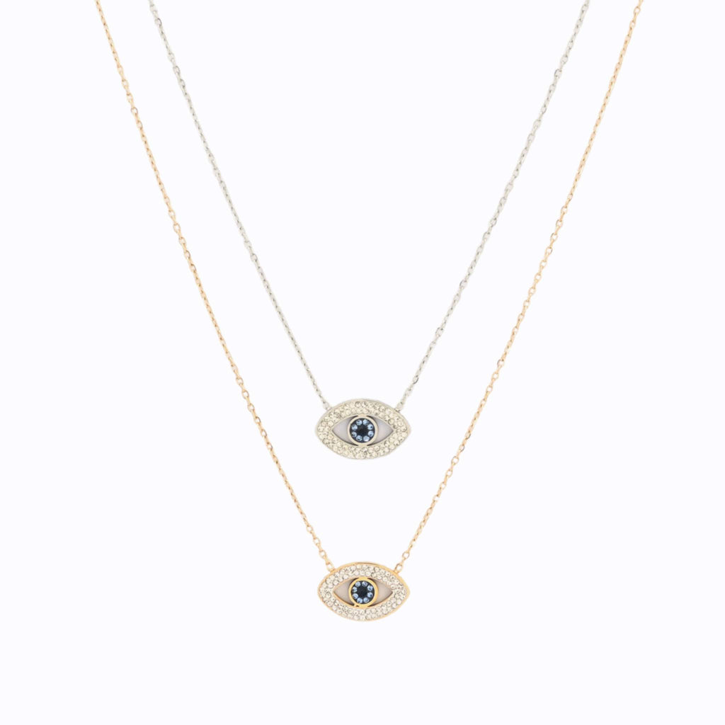 EVIL EYE | Colar com Olho Turco em Zircônias e Aço Inoxidável