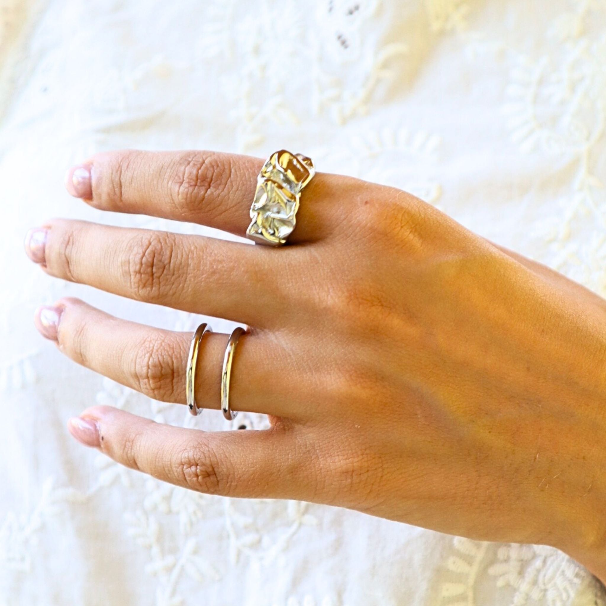 FLAVE | Anel em Aço Inoxidável Ajustável