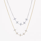 FLAWLESS | Colar Tipo Chocker com Flores em Zircônias e Aço Inoxidável