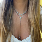FLAWLESS | Colar Tipo Chocker com Flores em Zircônias e Aço Inoxidável