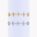 FLAWLESS | Pulseira com Flores em Zircônias e Aço Inoxidável