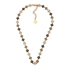 FLOWERS | Colar Estilo Riviera com Flores em Zircónias em Aço Inoxidável