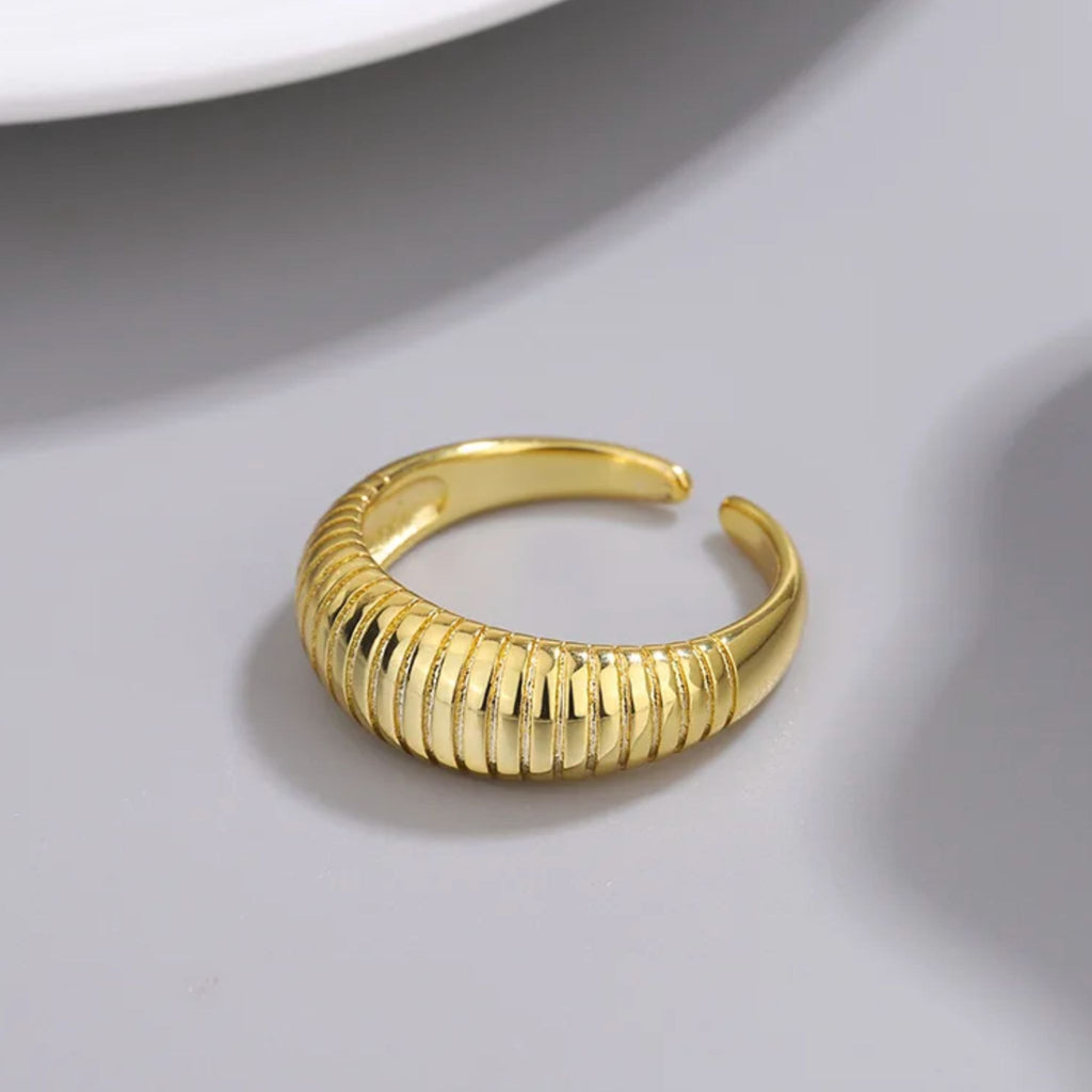 FLUFY | Anel Ajustável Trabalhado em Aço Inox