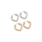 GABRIELA | Argolas com Zircônias Brancas em Aço Inoxidável