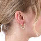 GABRIELA | Argolas com Zircônias Brancas em Aço Inoxidável