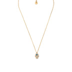 HAMSA | Colar com Mão de Fátima em Zircônias e Olho Turco em Aço Inoxidável