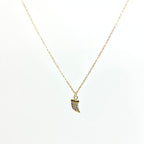 HORN | Colar com Mini Chifre com Zircônias Brancas em Aço Inoxidável