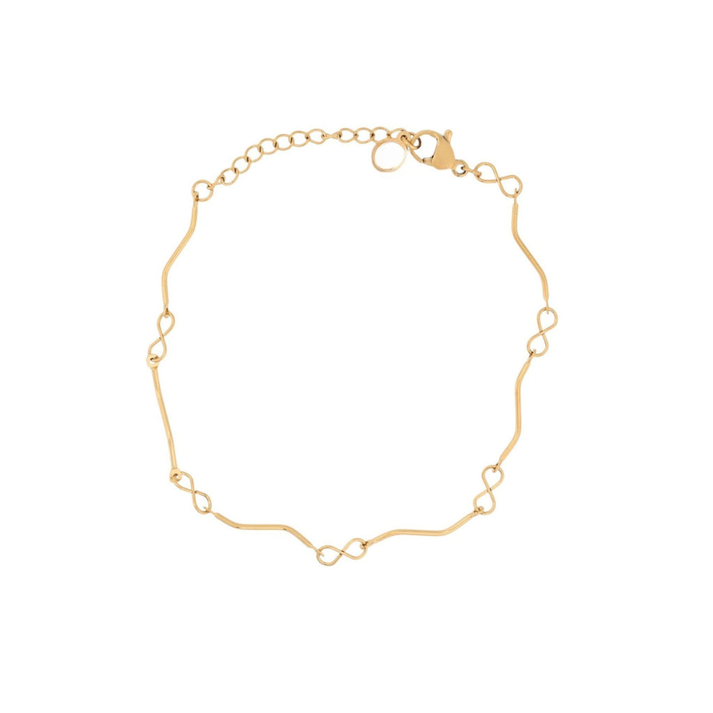 INFINITO | Pulseira Irregular com Símbolos de Infinito em Aço Inoxidável
