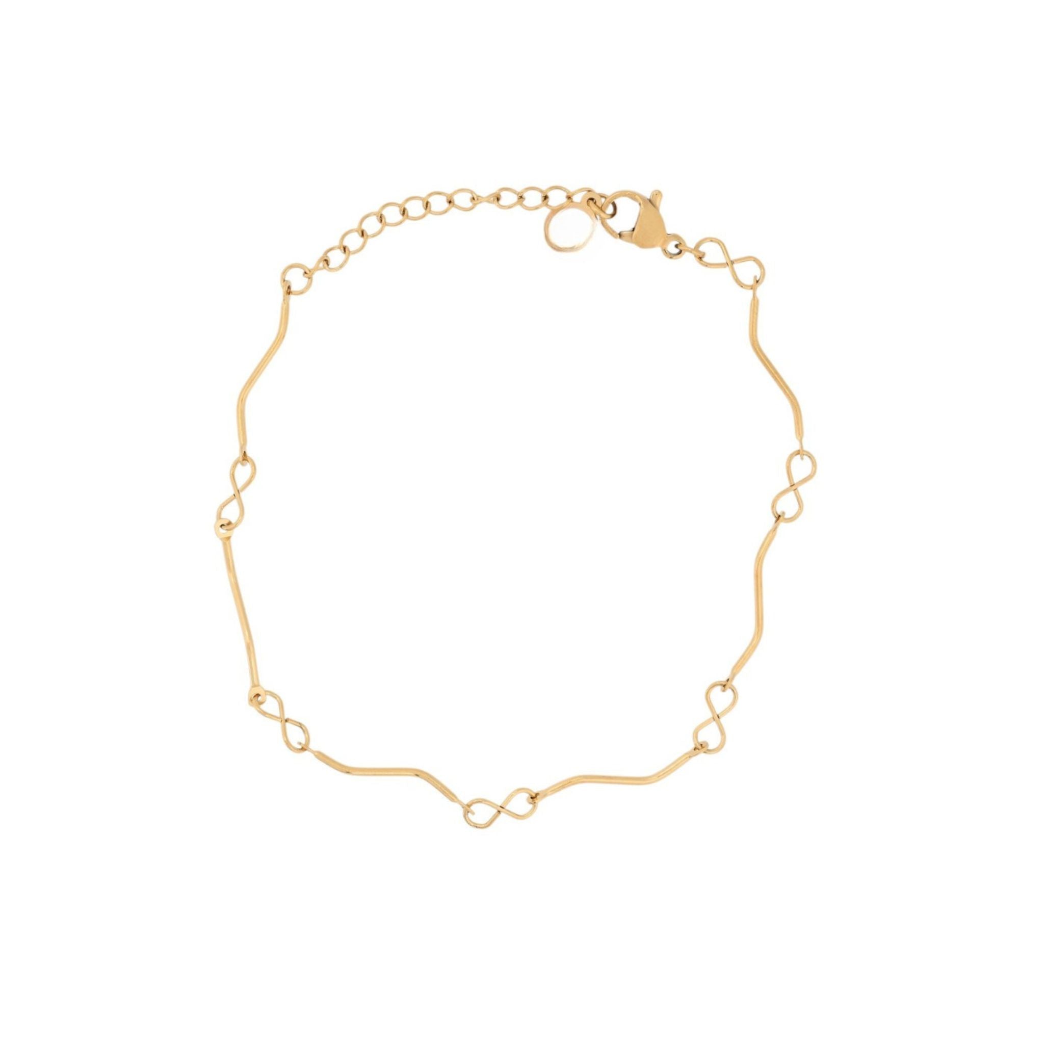 INFINITO | Pulseira Irregular com Símbolos de Infinito em Aço Inoxidável