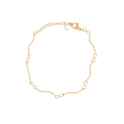 INFINITO | Pulseira Irregular com Símbolos de Infinito em Aço Inoxidável