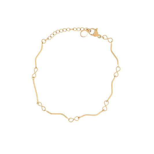 INFINITO | Pulseira Irregular com Símbolos de Infinito em Aço Inoxidável