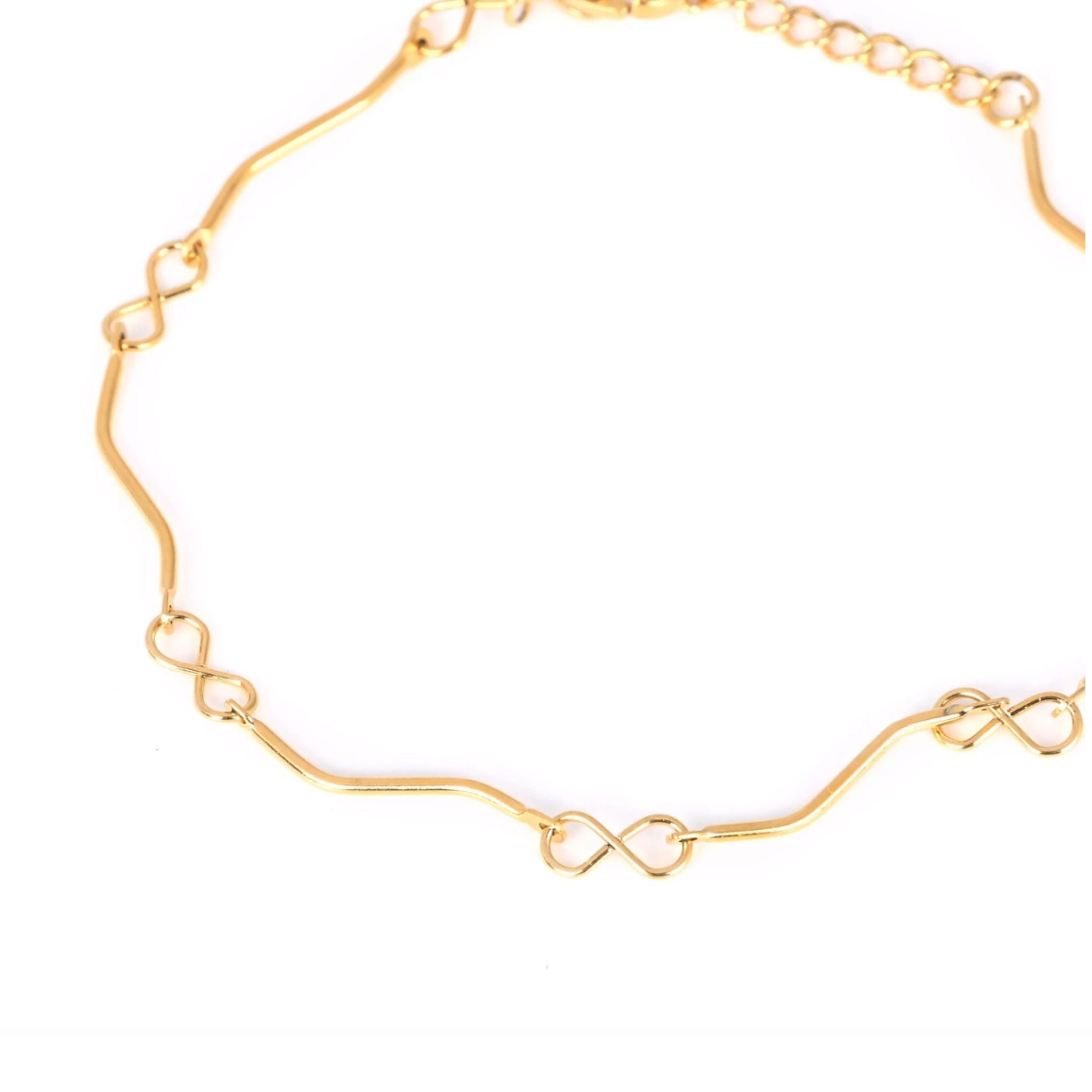 INFINITO | Pulseira Irregular com Símbolos de Infinito em Aço Inoxidável