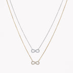 INFINITY | Colar com Pendente de Infinito em Zircônias em Aço Inoxidável