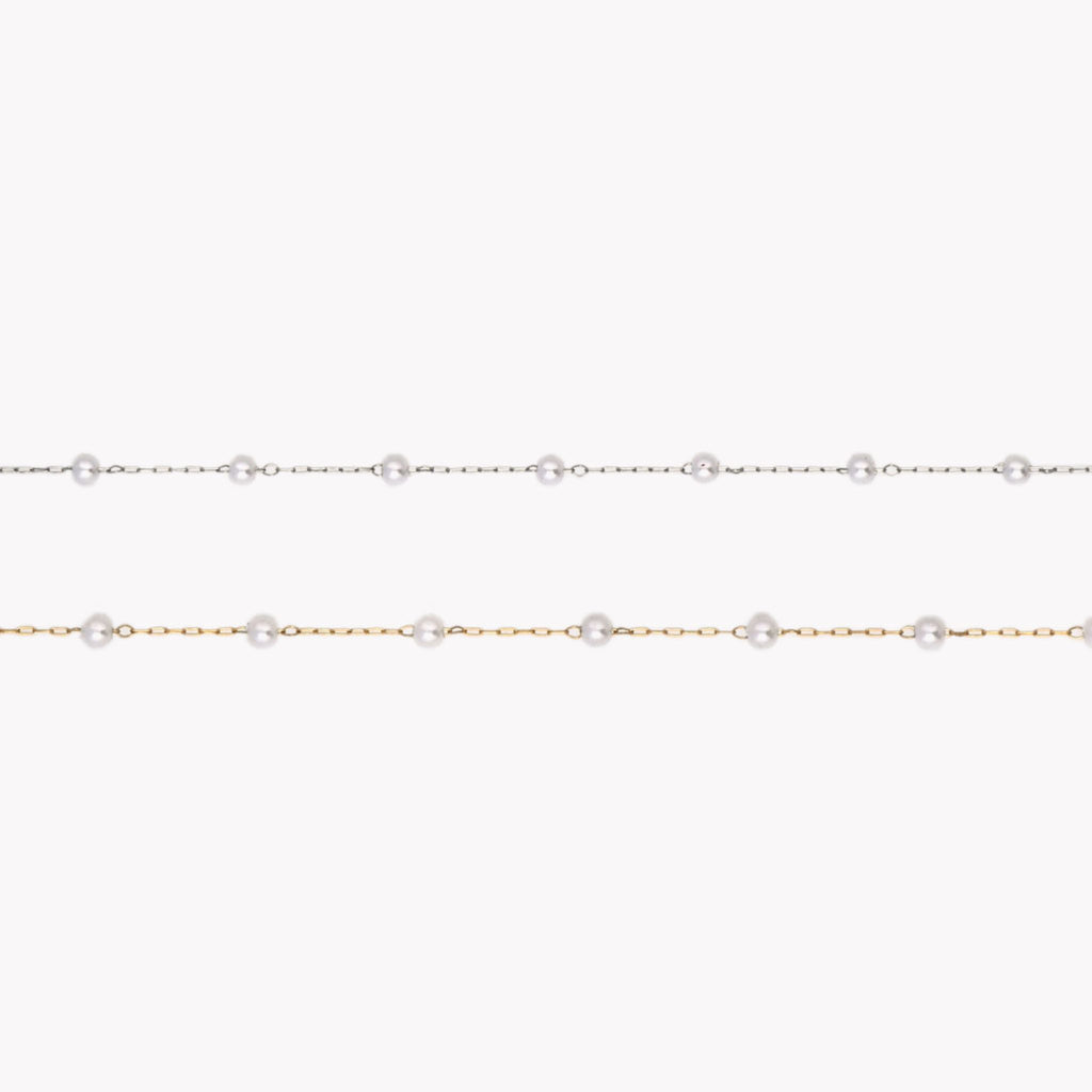 LAURA II | Pulseira em Pérolas e Aço Inoxidável