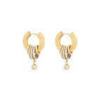 LILI I | Argolas Multicolor com Zircônia Branca em Aço Inoxidável