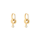 LILI II | Argolas Mini com Zircônias em Aço Inoxidável