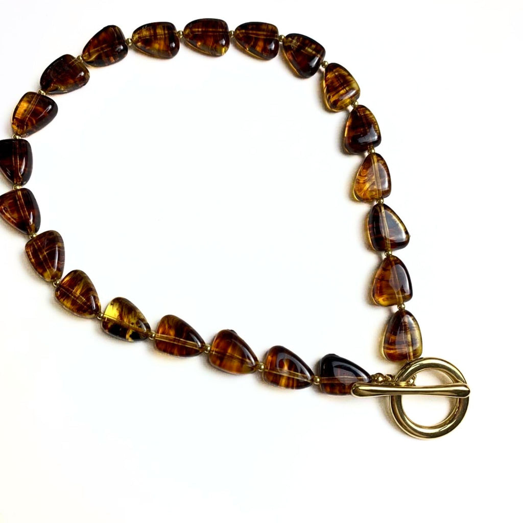 LIMA II | Colar em Acrílico e Aço Inox com Fecho T Frontal