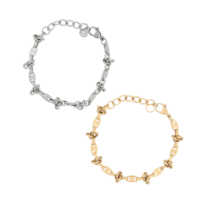 LINE | Pulseira Básica com Nós em Aço Inox