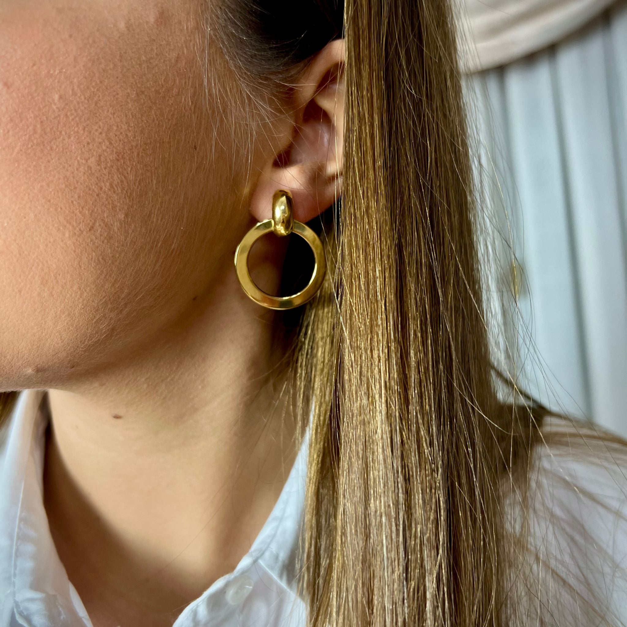 LINKA | Argolas Básicas em aço inoxidável dourado