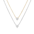 LITTLE HEART | Colar com zircônia em formato de coração em aço inoxidável
