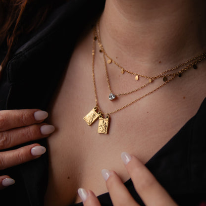 LITTLE HEART | Colar com zircônia em formato de coração em aço inoxidável