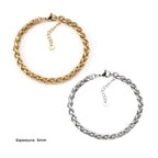 LUNA II | Pulseira Entrançada 5mm em Aço Inoxidável