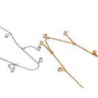 MALI | Colar Estilo Chocker com Pendentes em Zircónias em Aço Inox