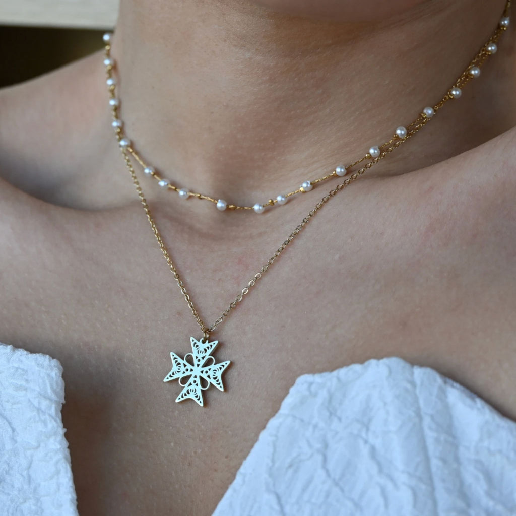 MALTA | Colar com Cruz de Malta em Aço Inoxidável