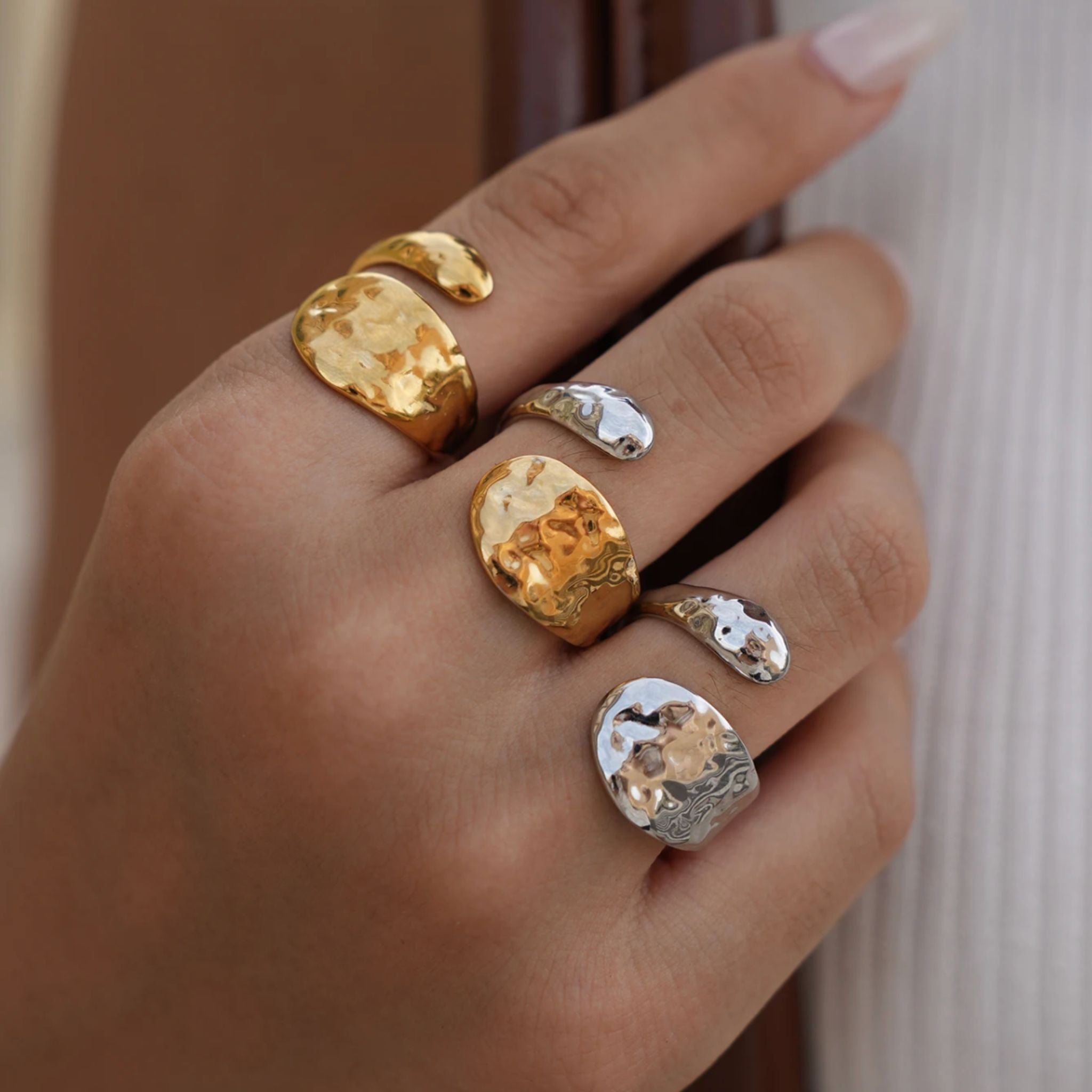 MARY | Anel em Aço Inoxidável Ajustável