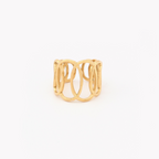 MELANIE | Anel Ajustável com Elos Ovais em Aço Inoxidável