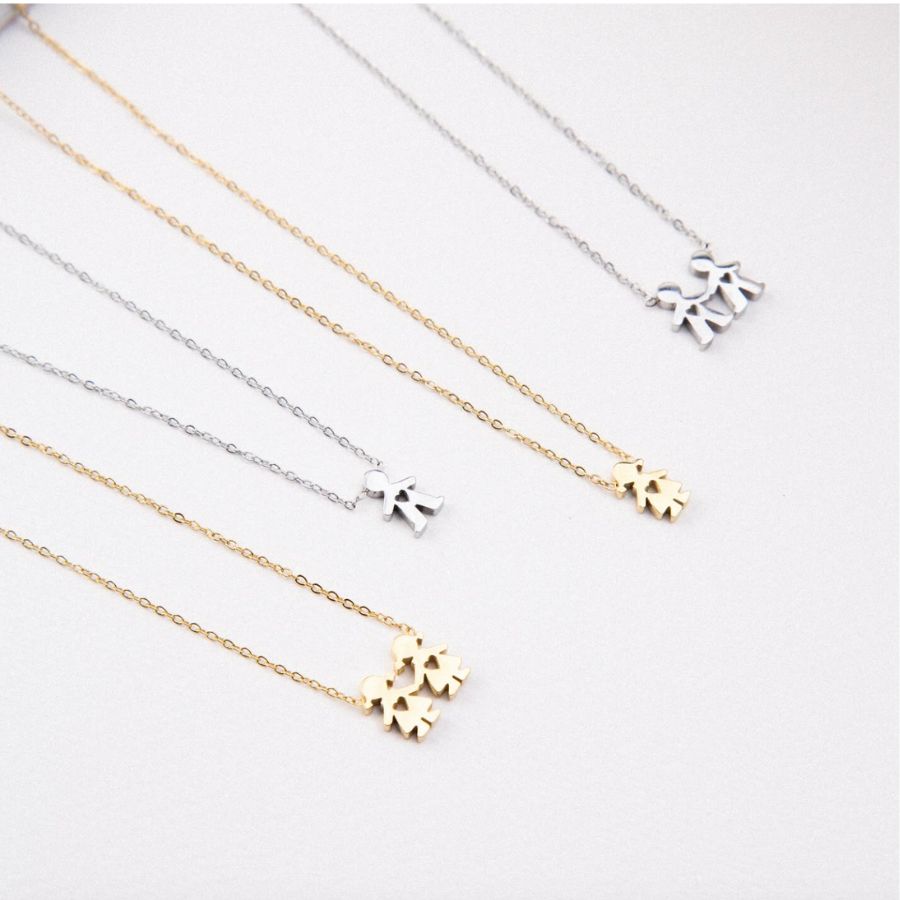 MENINOS | Colar com Criança em Aço Inoxidável